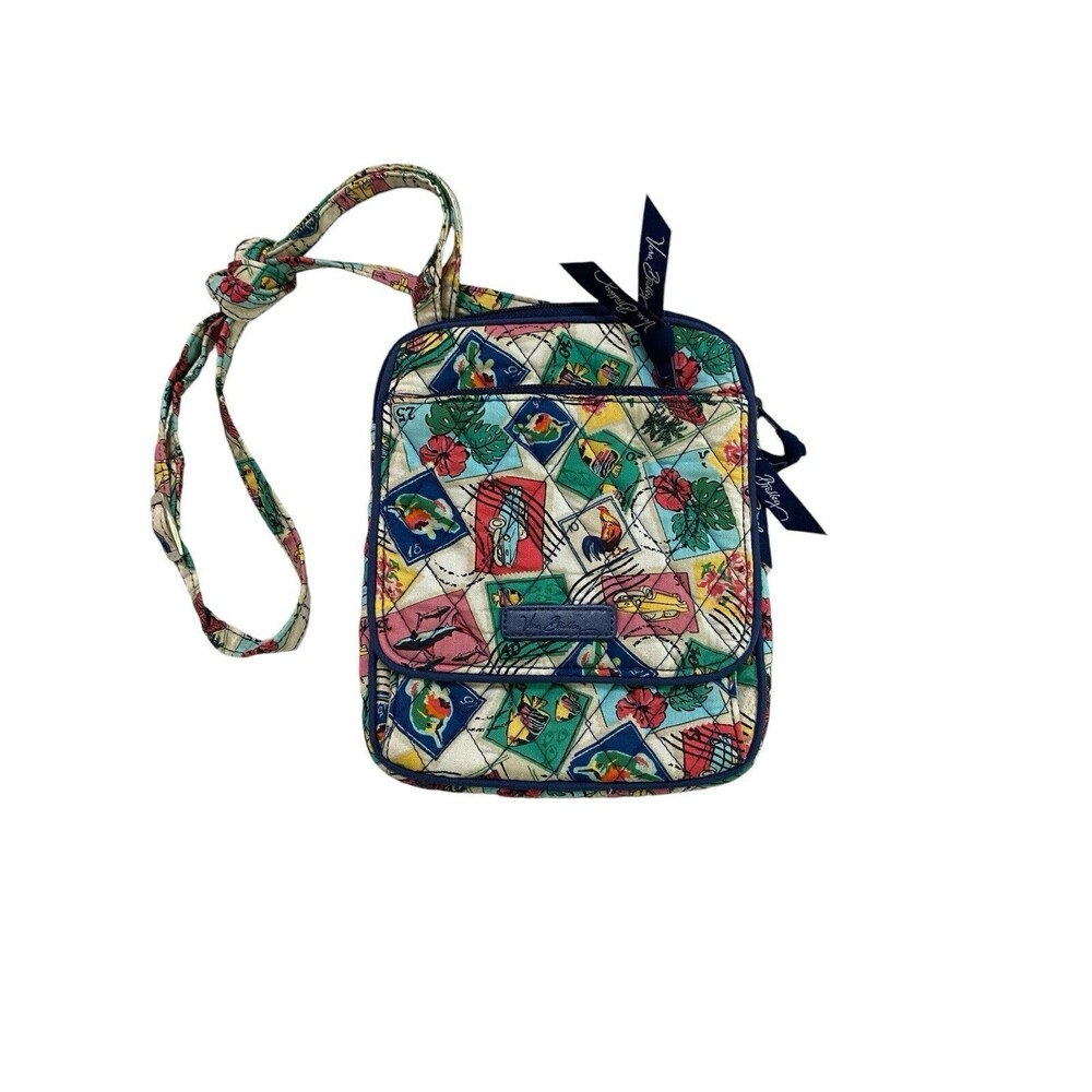 Vera Bradley Mini Hipster Crossbody Cuban Stamps Bag